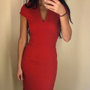 Reiss red dress
